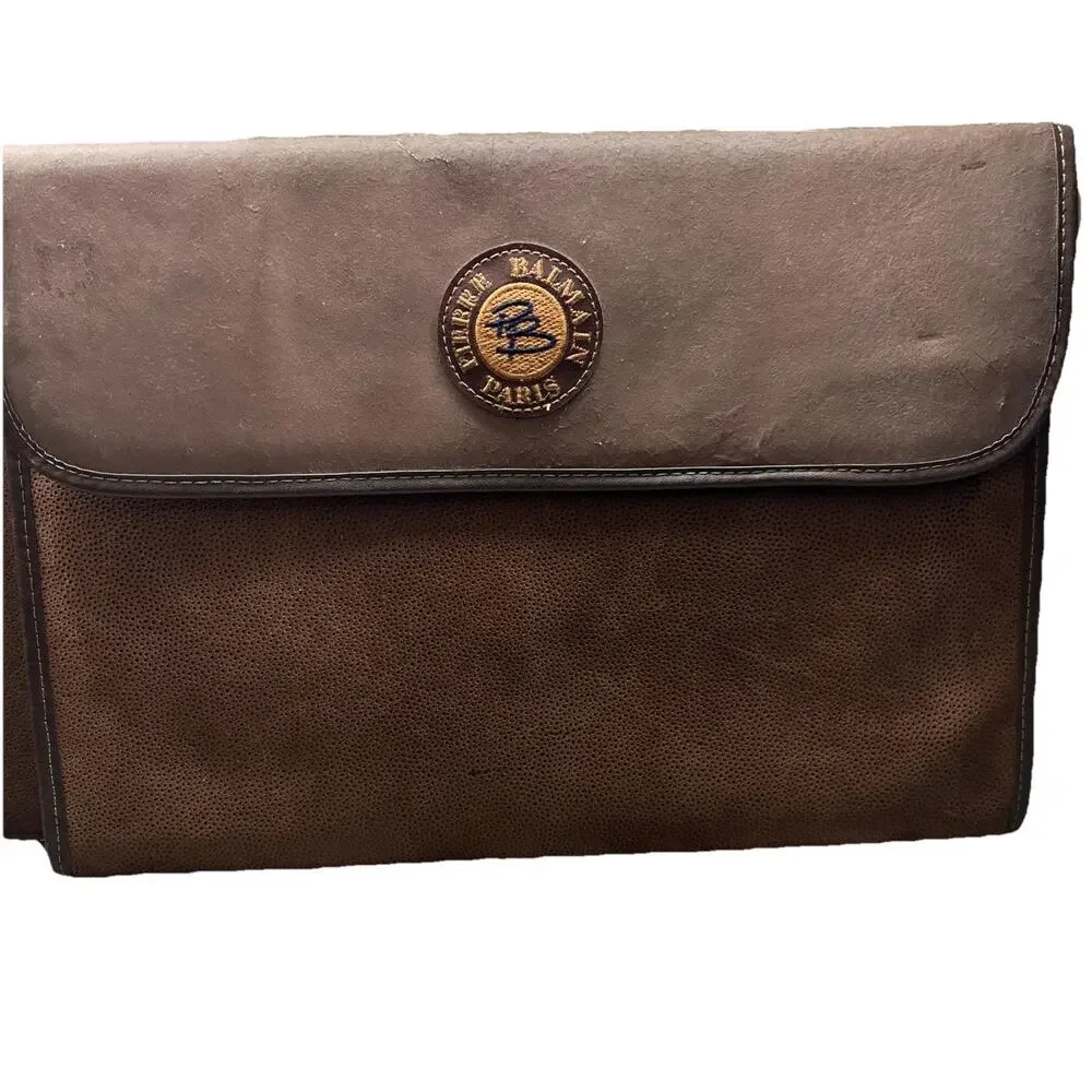 Pierre Balmain Paris Leather Portfolio Bag And Binder RARE Vintage Day Planner??